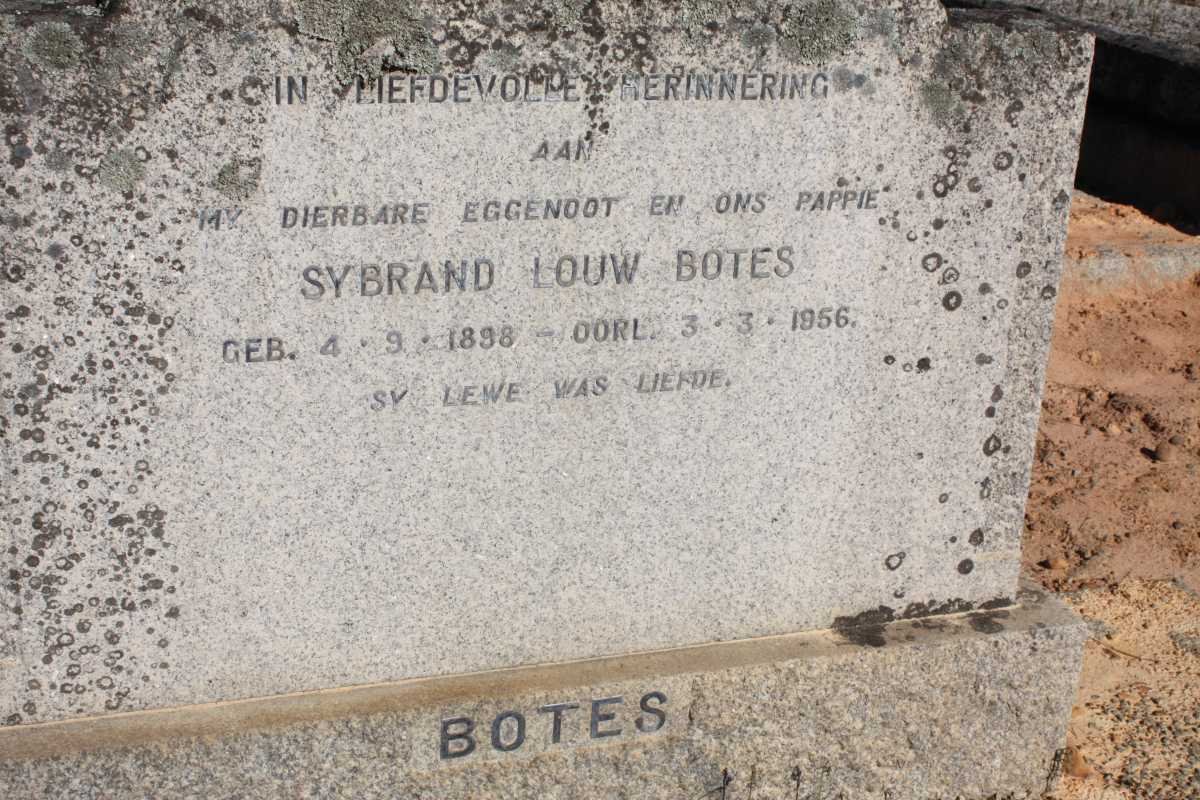 BOTES Sybrand Louw 1898-1956