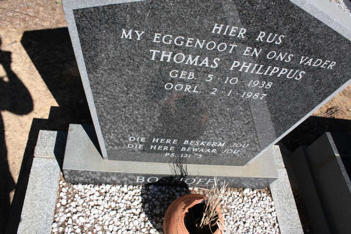 BOSHOFF Thomas Philippus 1938-1987