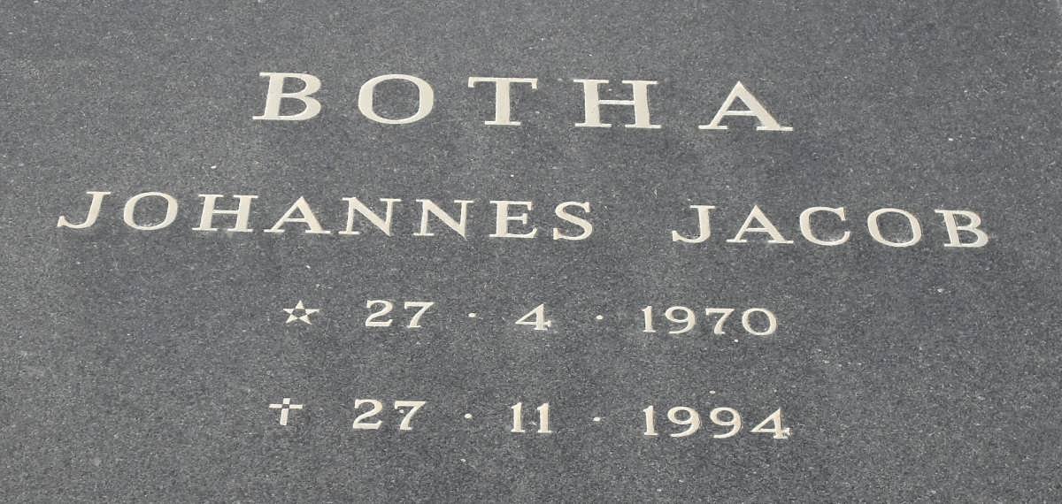 BOTHA Johannes Jacob 1970-1994