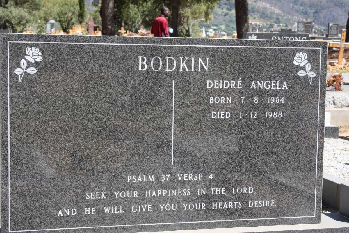 BODKIN Deidré Angela 1964-1988