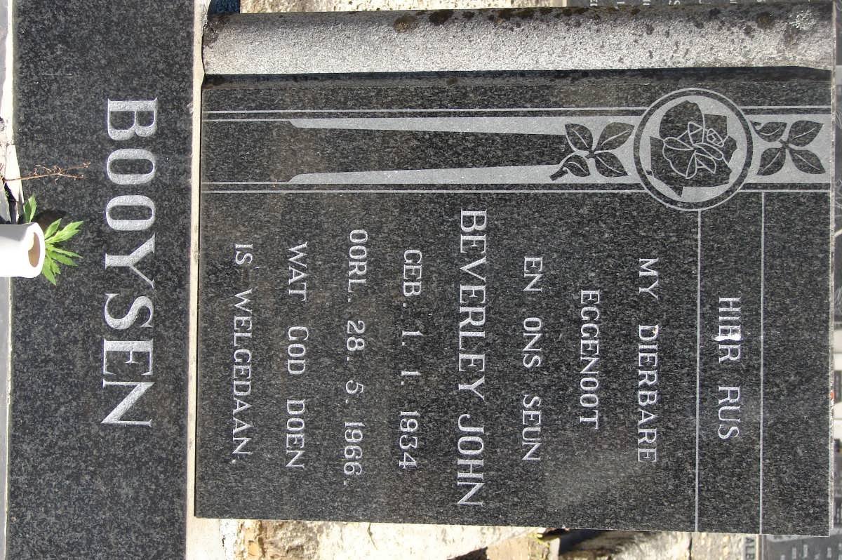 BOOYSEN Beverley John 1934-1966