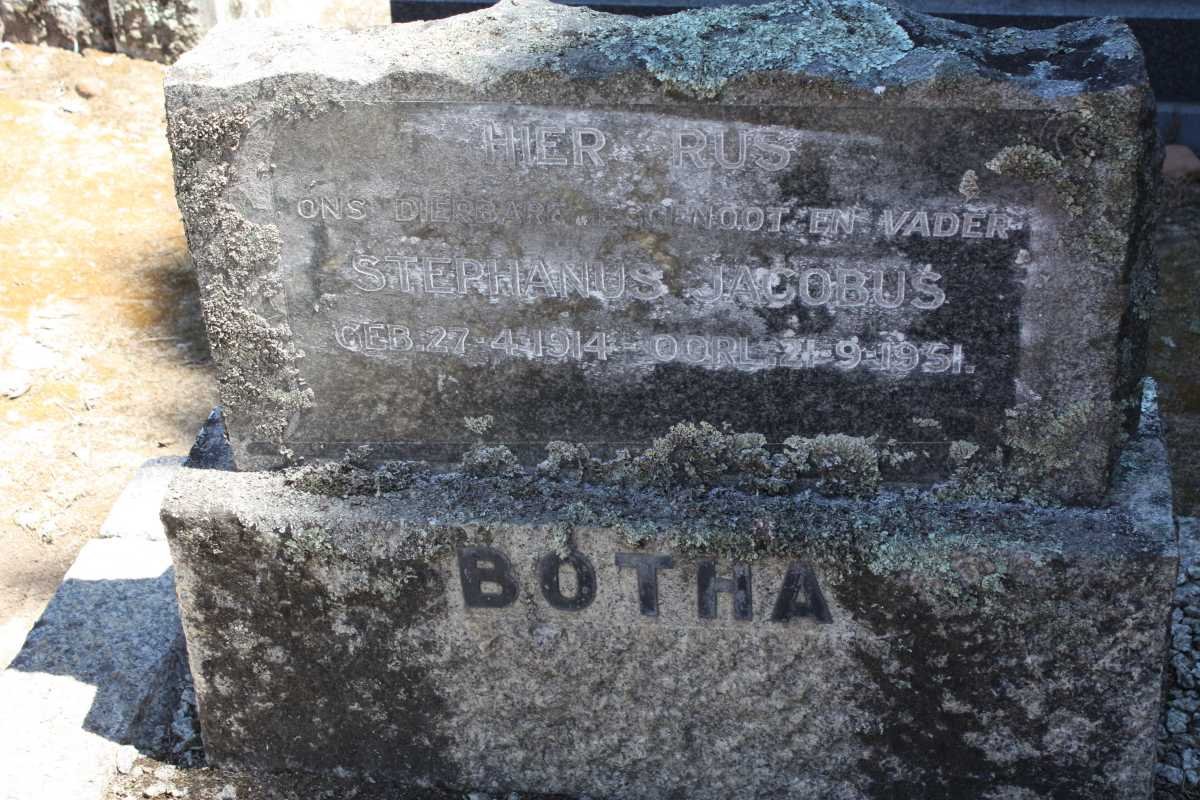 BOTHA Stephanus Jacobus 1914-1951