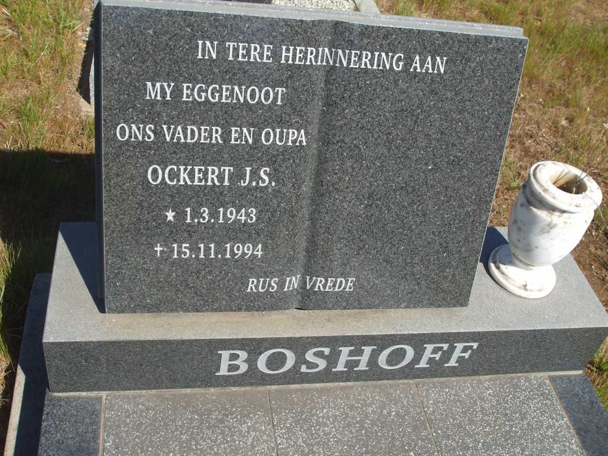 BOSHOFF Ockert J.S. 1943-1994