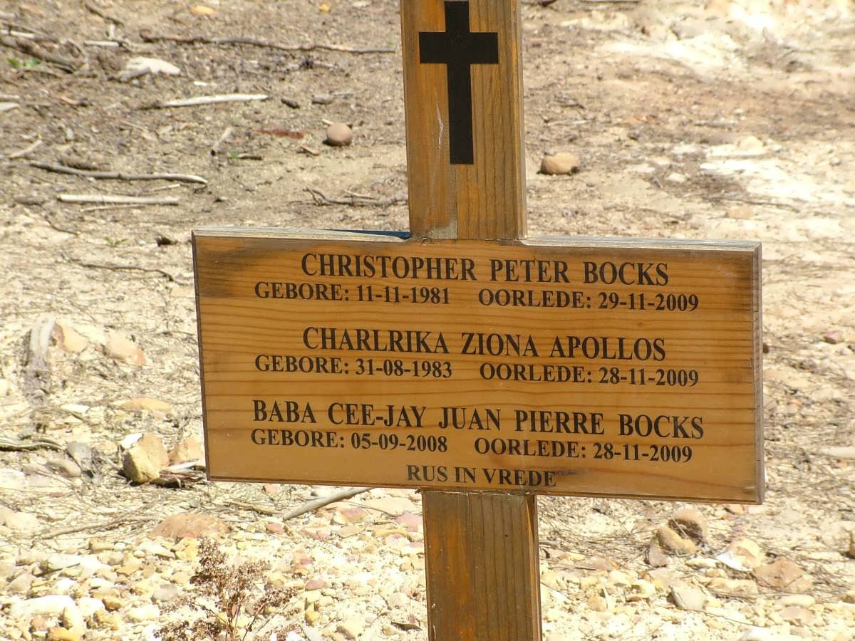 BOCKS Christopher Peter 1981-2009 &amp; Charlrika Ziona APOLLOS 1983-2009 :: BOCKS Cee-Jay Juan Pierre 1908-1909