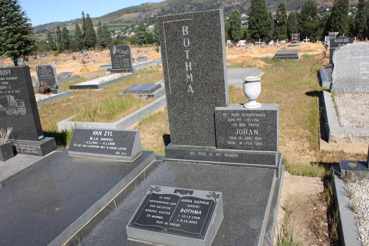 BOTHMA Johan 1943-1998 &amp; Anna Sophia 1958-2000