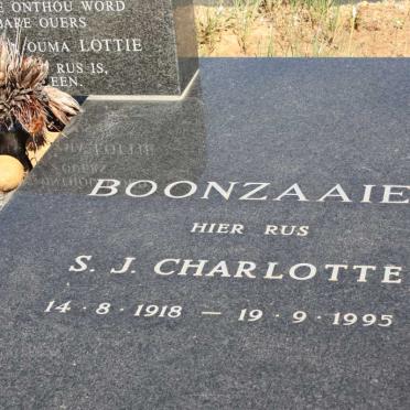 BOONZAAIER Petrus Johannes 1911-1983 &amp; S.J. Charlotte 1918-1985