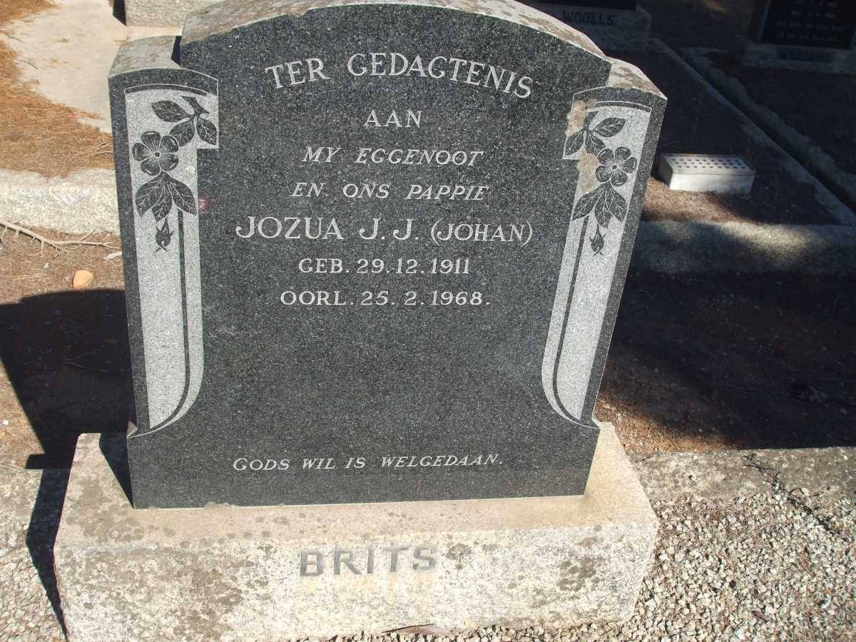 BRITS Jozua J.J. 1911-1968