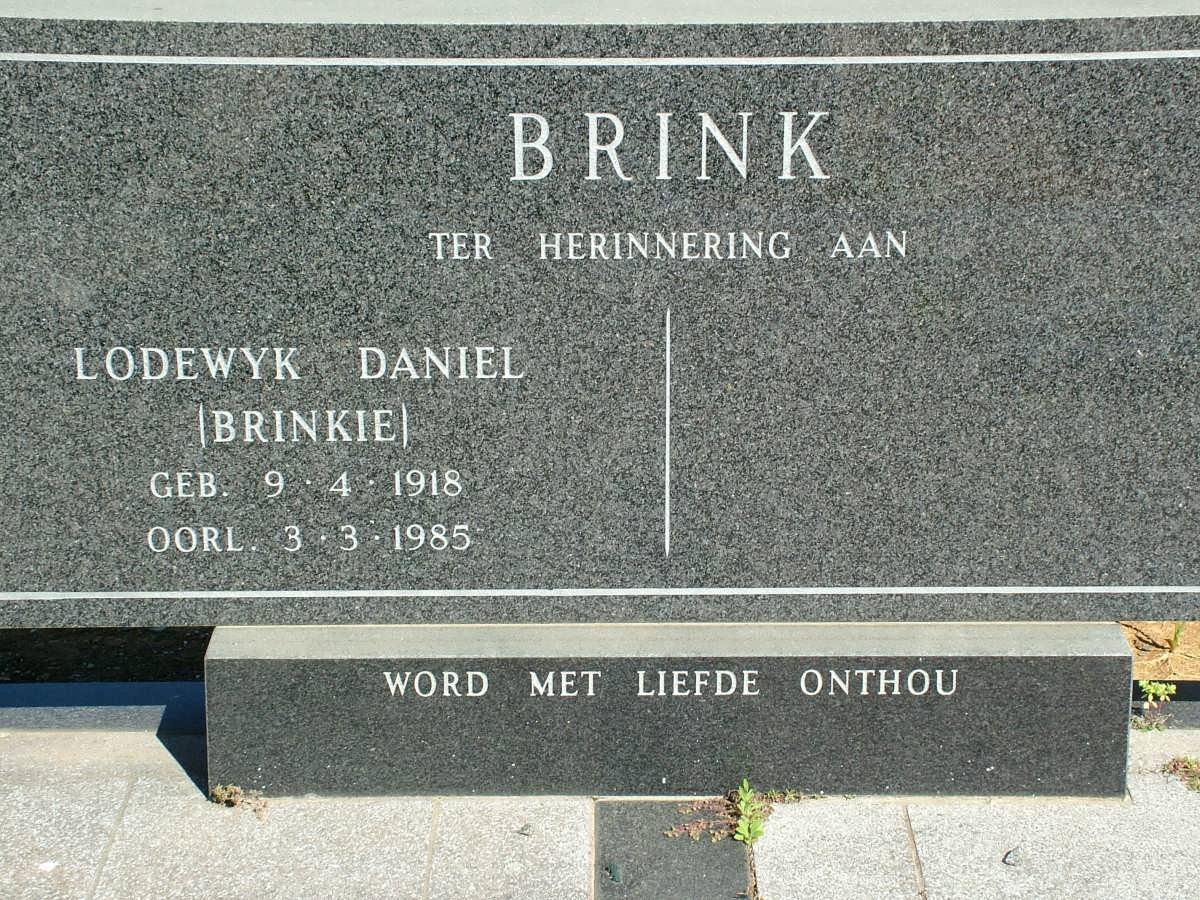 BRINK Lodewyk Daniel 1918-1985