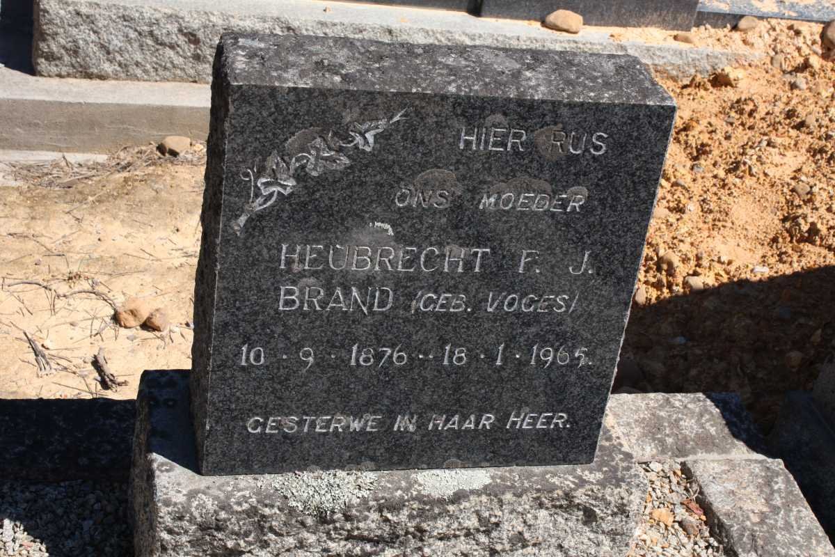 BRAND Heubrecht P.J. nee VOGES 1876-1965
