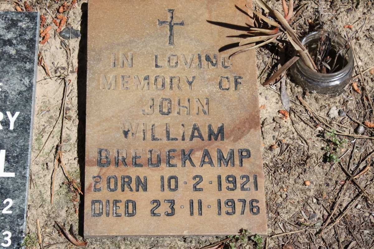 BREDEKAMP John William 1921-1976
