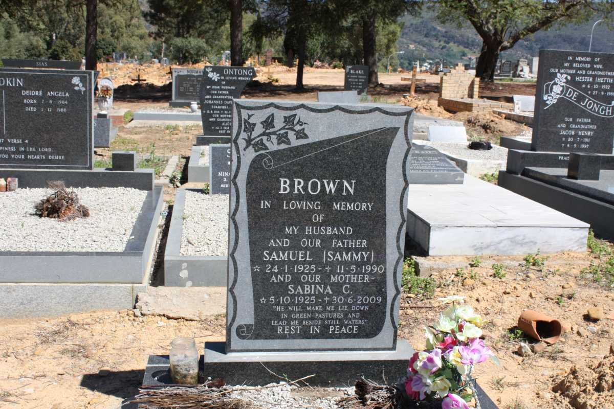 BROWN Samuel 1925-1990 &amp; Sabina C. 1925-2009
