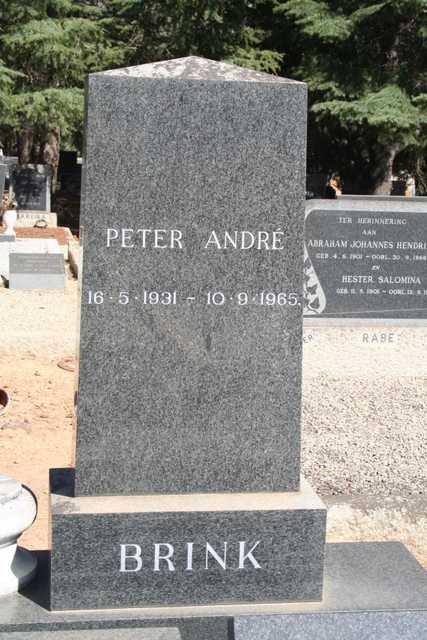 BRINK Peter André 1931-1965
