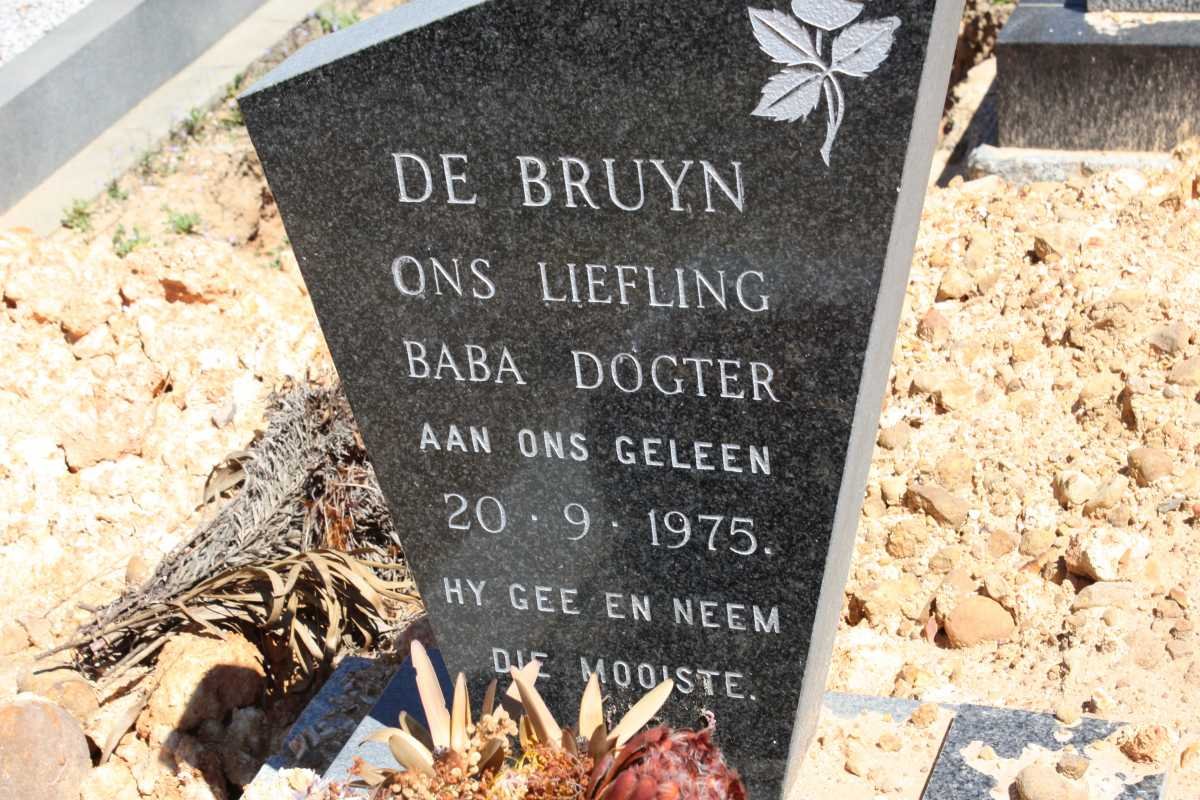 BRUYN Baba, de -1975