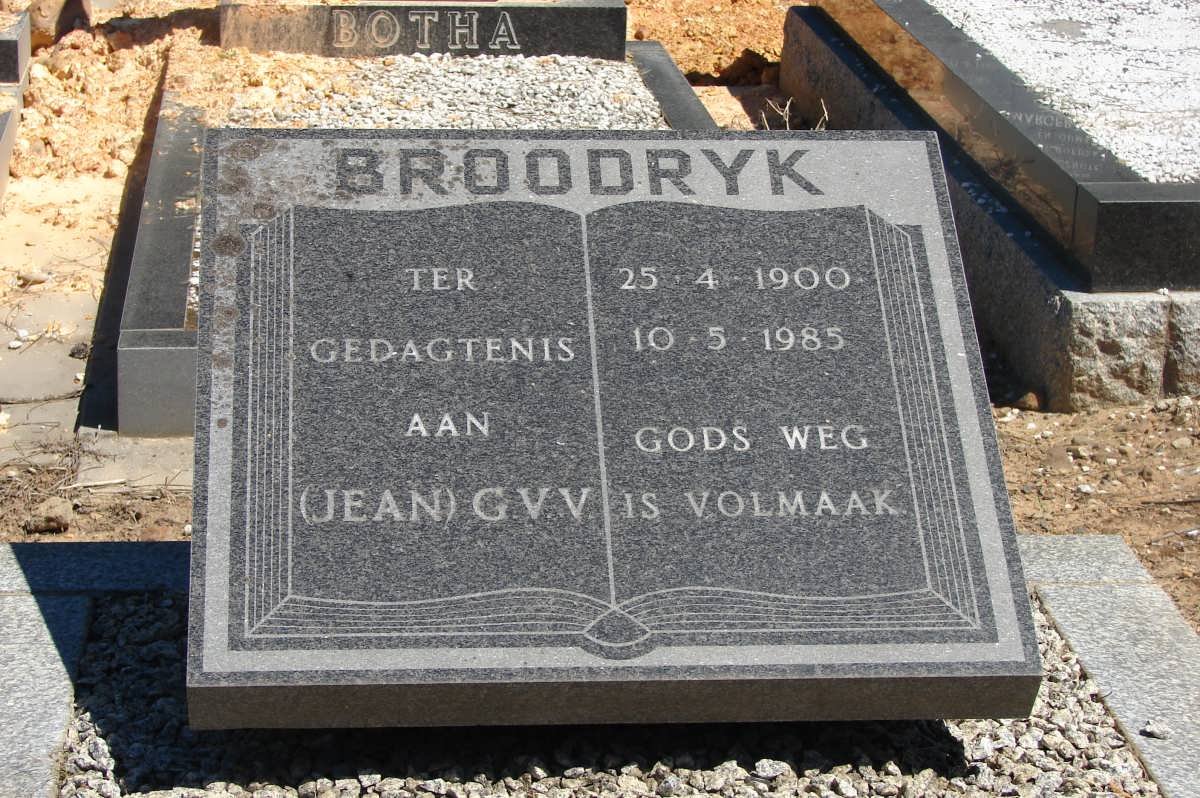 BROODRYK G.V.V. 1900-1985