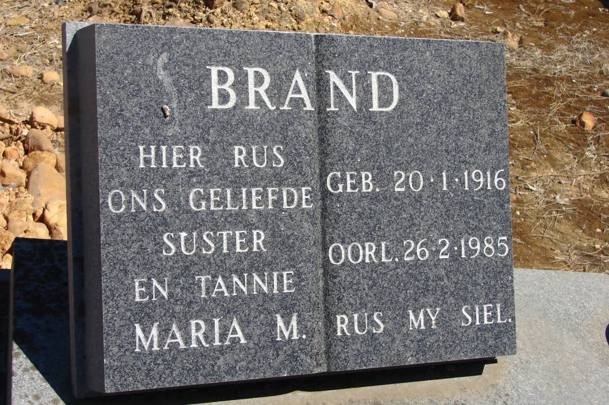 BRAND Maria M. 1916-1985
