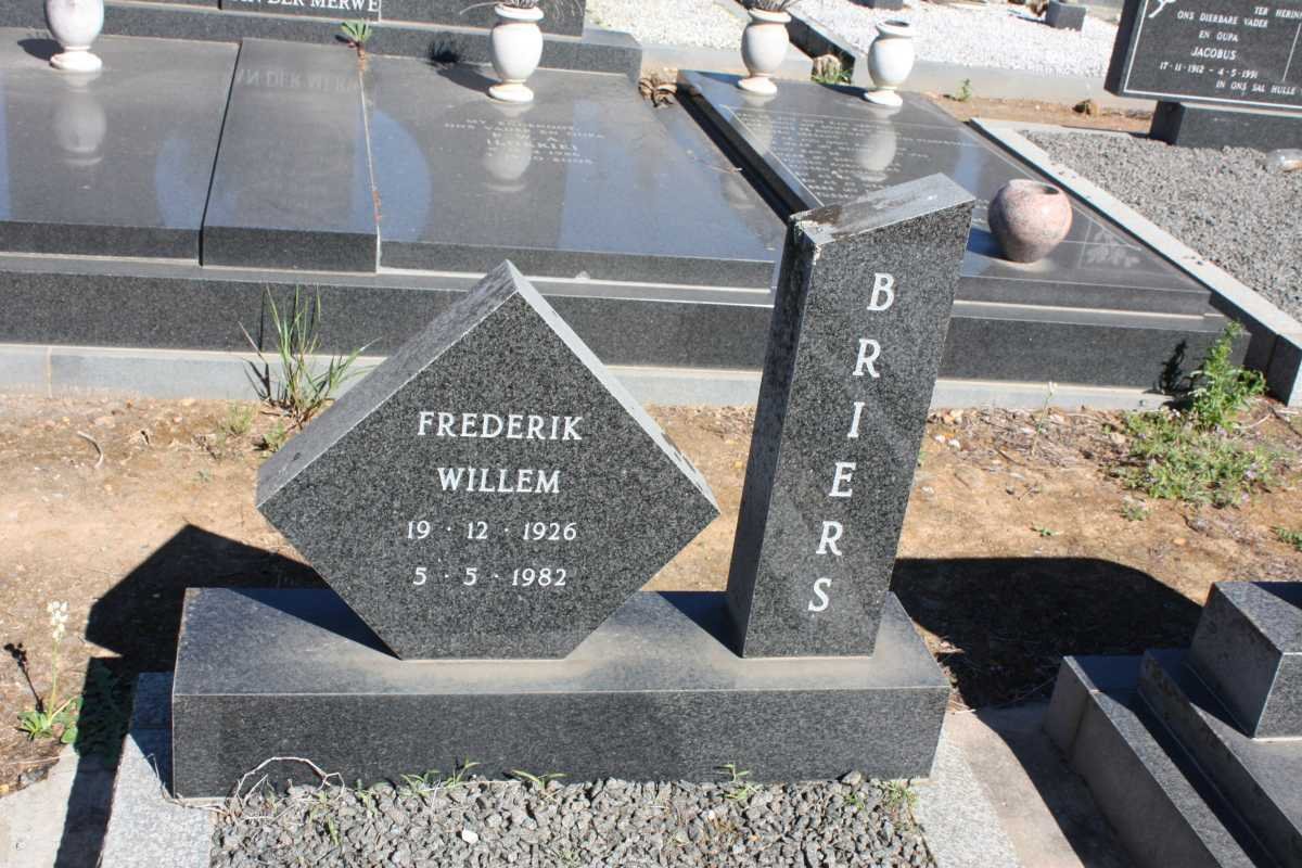 BRIERS Frederik Willem 1926-1982