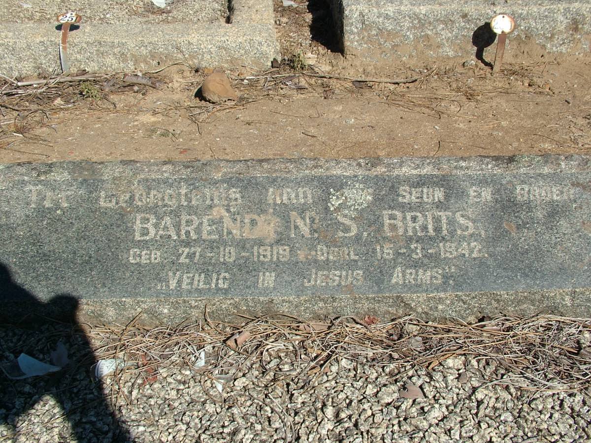 BRITS Barend N.S. 1919-1942