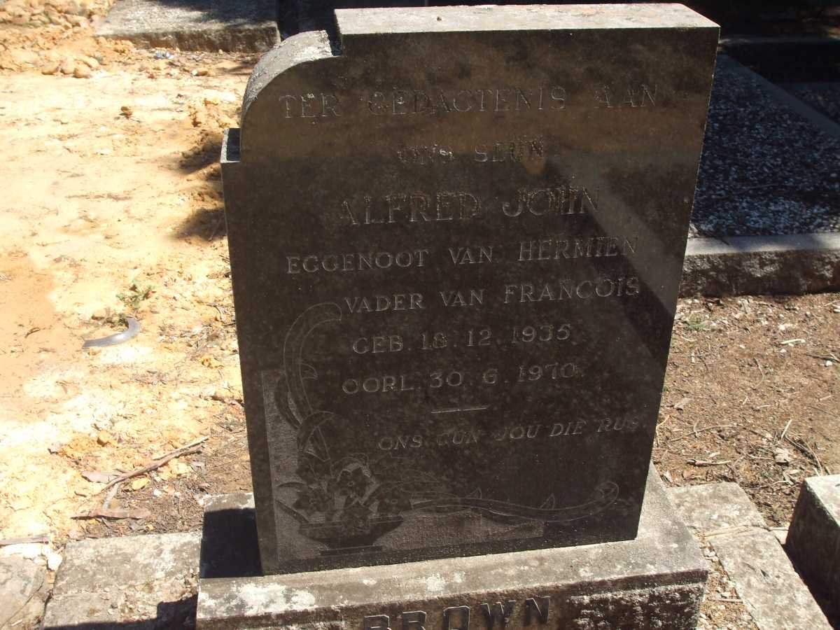 BROWN Alfred John 1935-1970