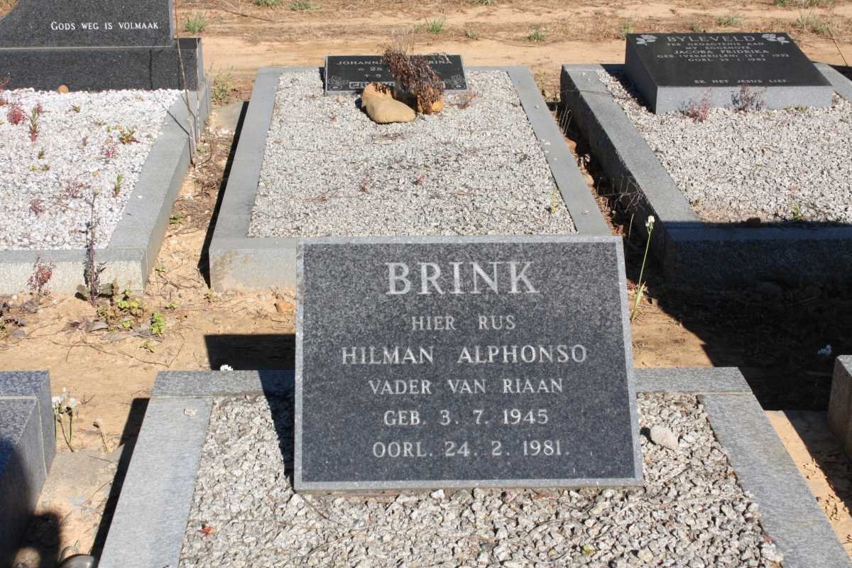 BRINK Hilman Alphonso 1945-1981