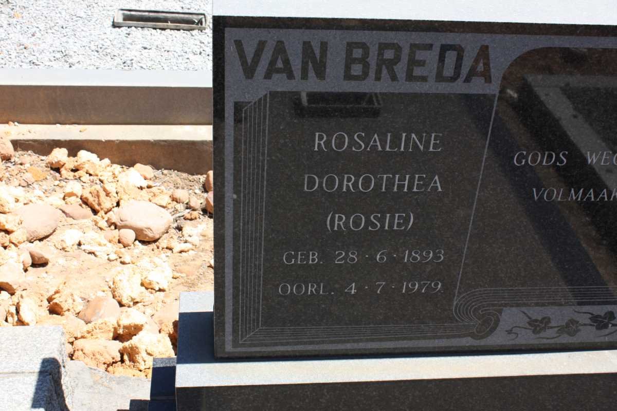 BREDA Rosalina Dorothea, van 1893-1979
