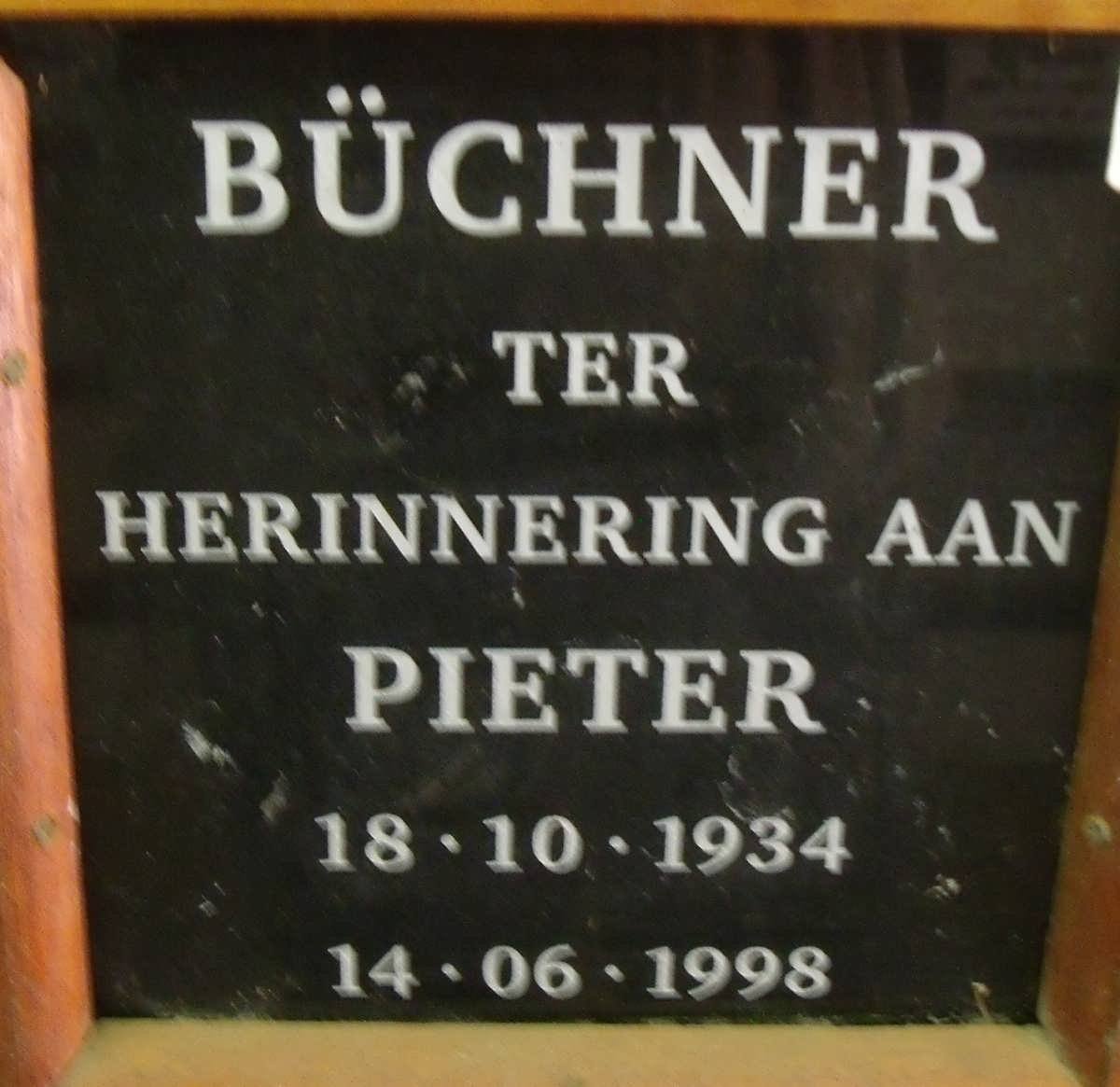 BÜCHNER Pieter 1934-1998