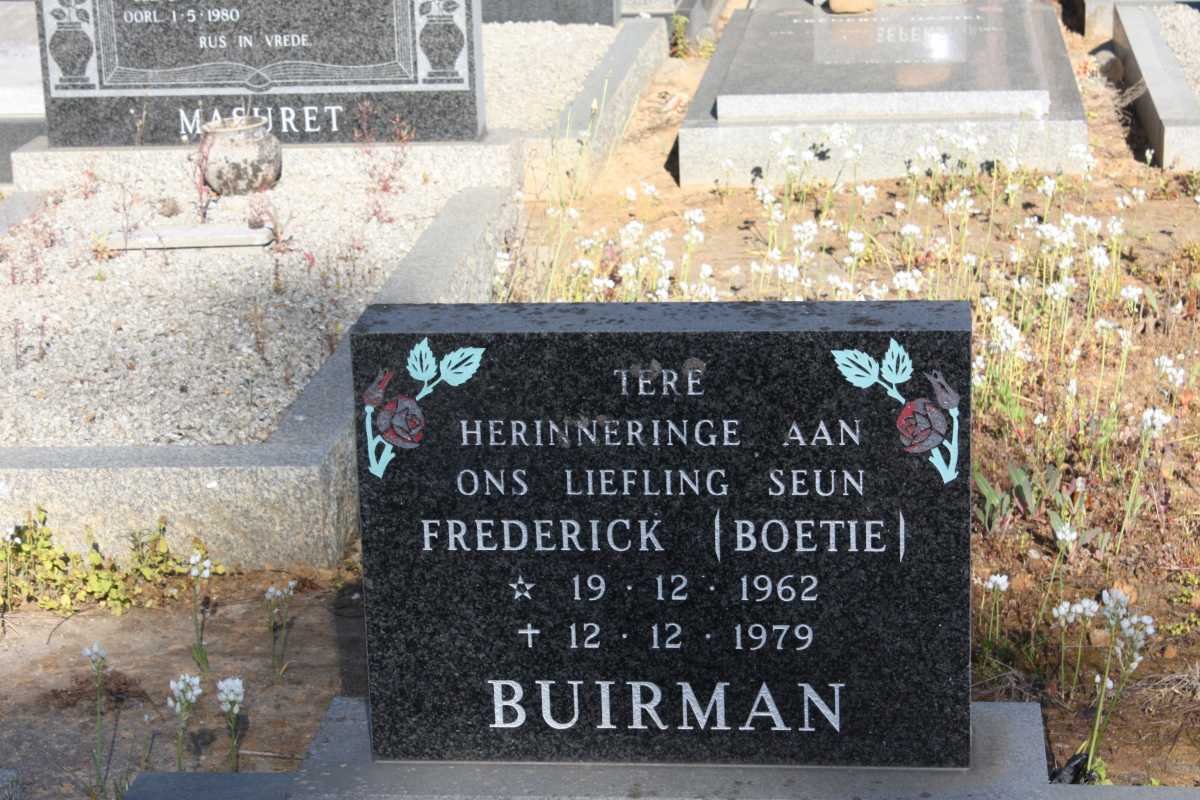 BUIRMAN Frederick 1962-1979