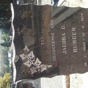 BURGER Jacoba G. 1930-1970