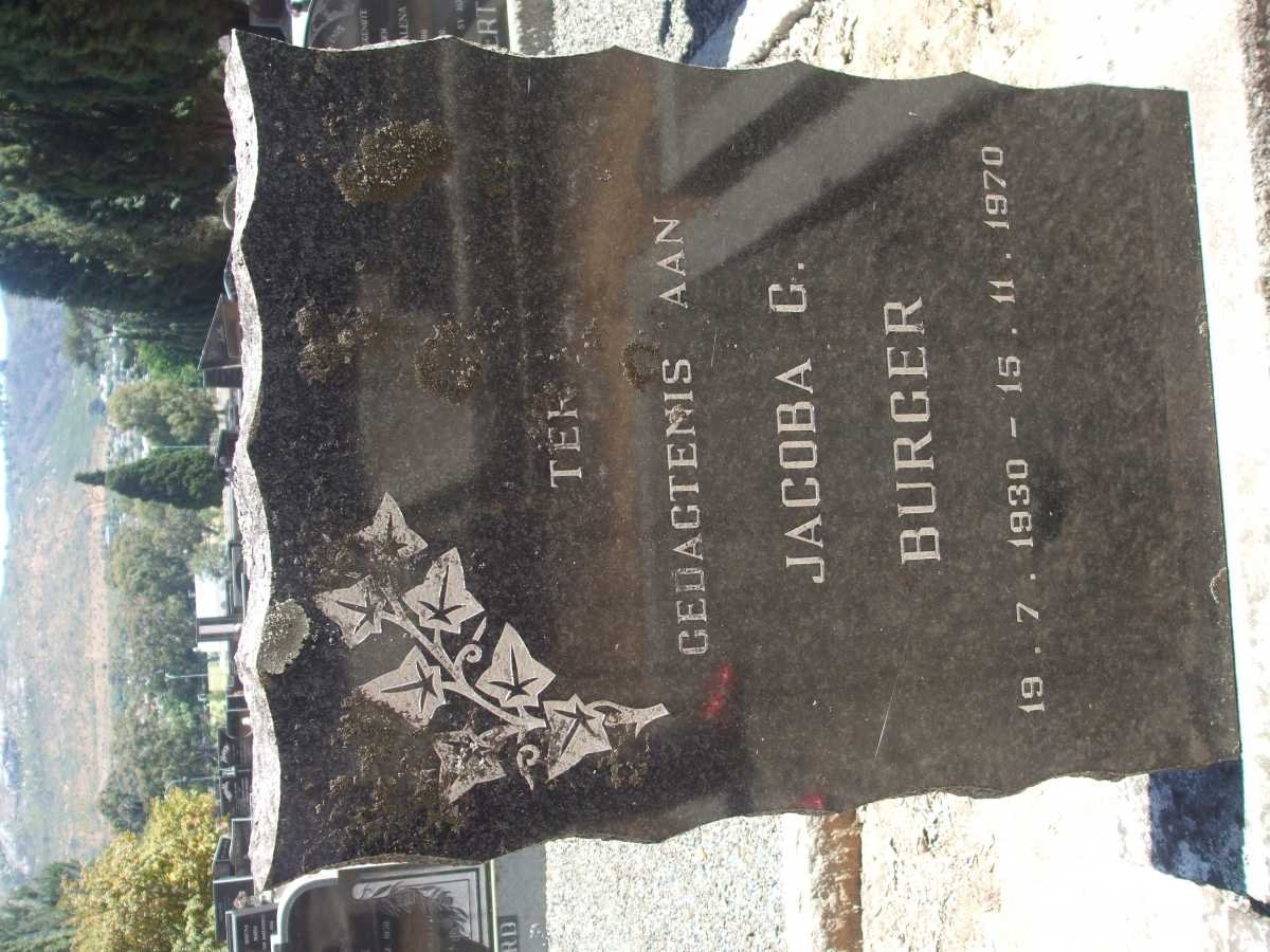 BURGER Jacoba G. 1930-1970