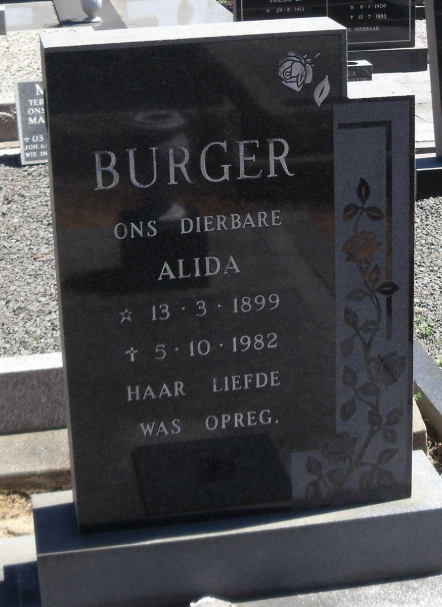 BURGER Alida 1899-1982