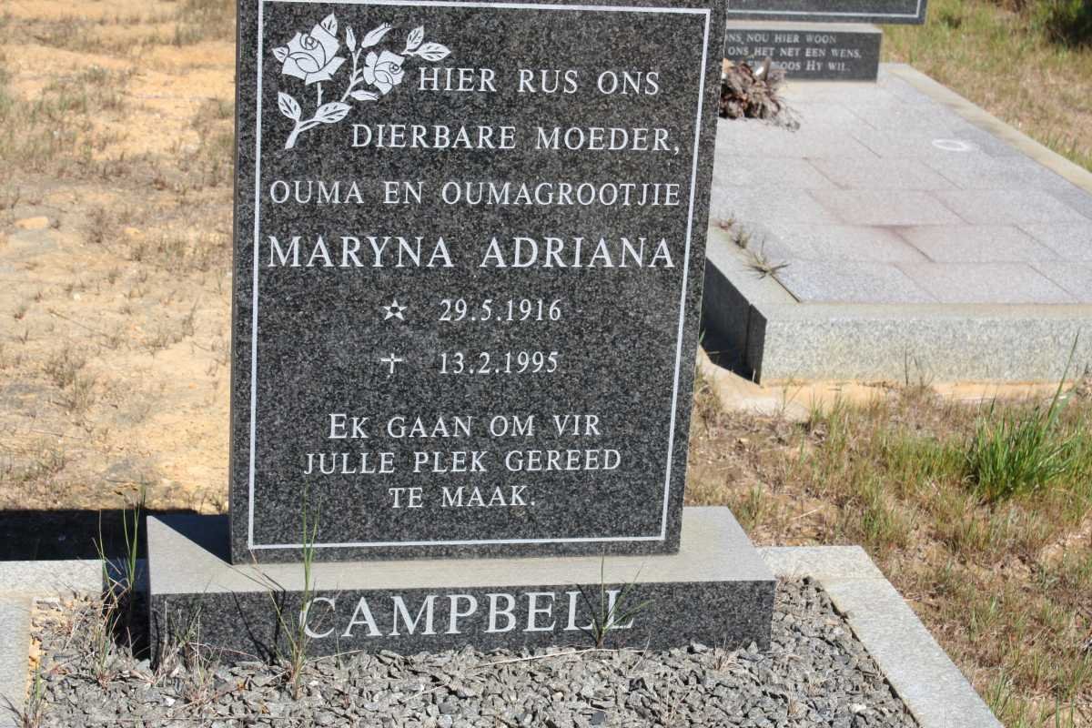 CAMPBELL Maryna Adriana 1916-1995