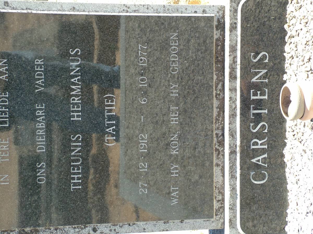 CARSTENS Theunis Hermanus 1912-1977
