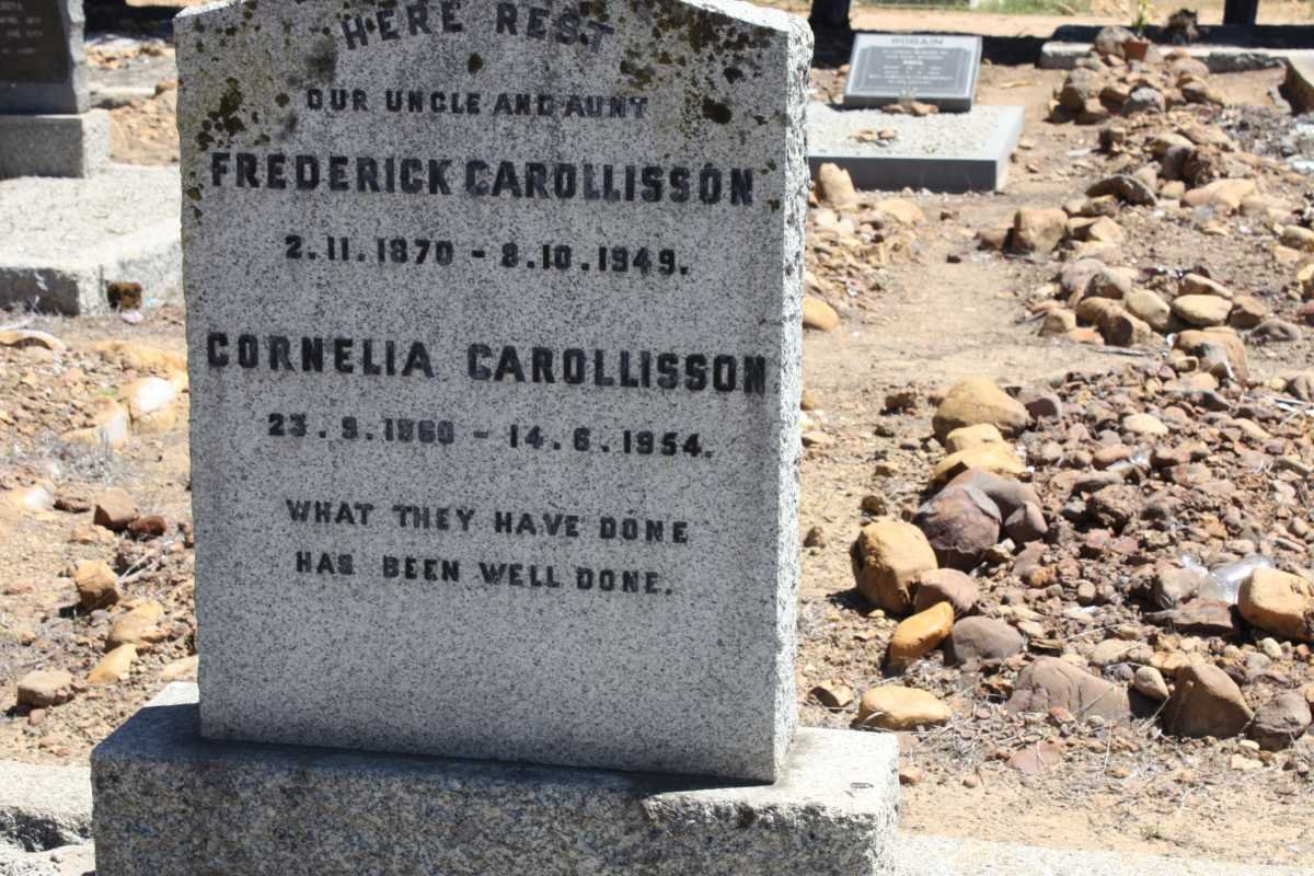 CAROLLISSON Frederick 1870-1949 &amp; Cornelia 1860-1954