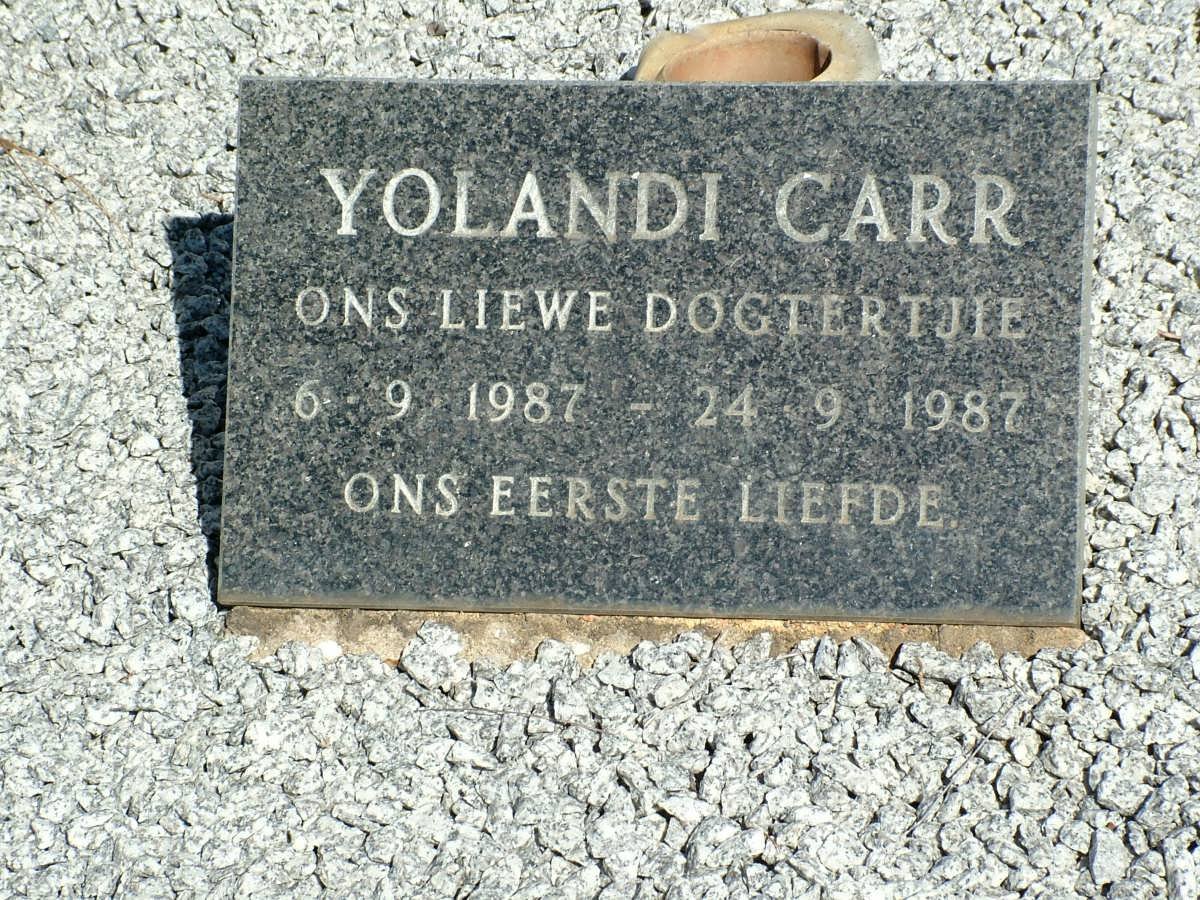 CARR Yolandi 1987-1987