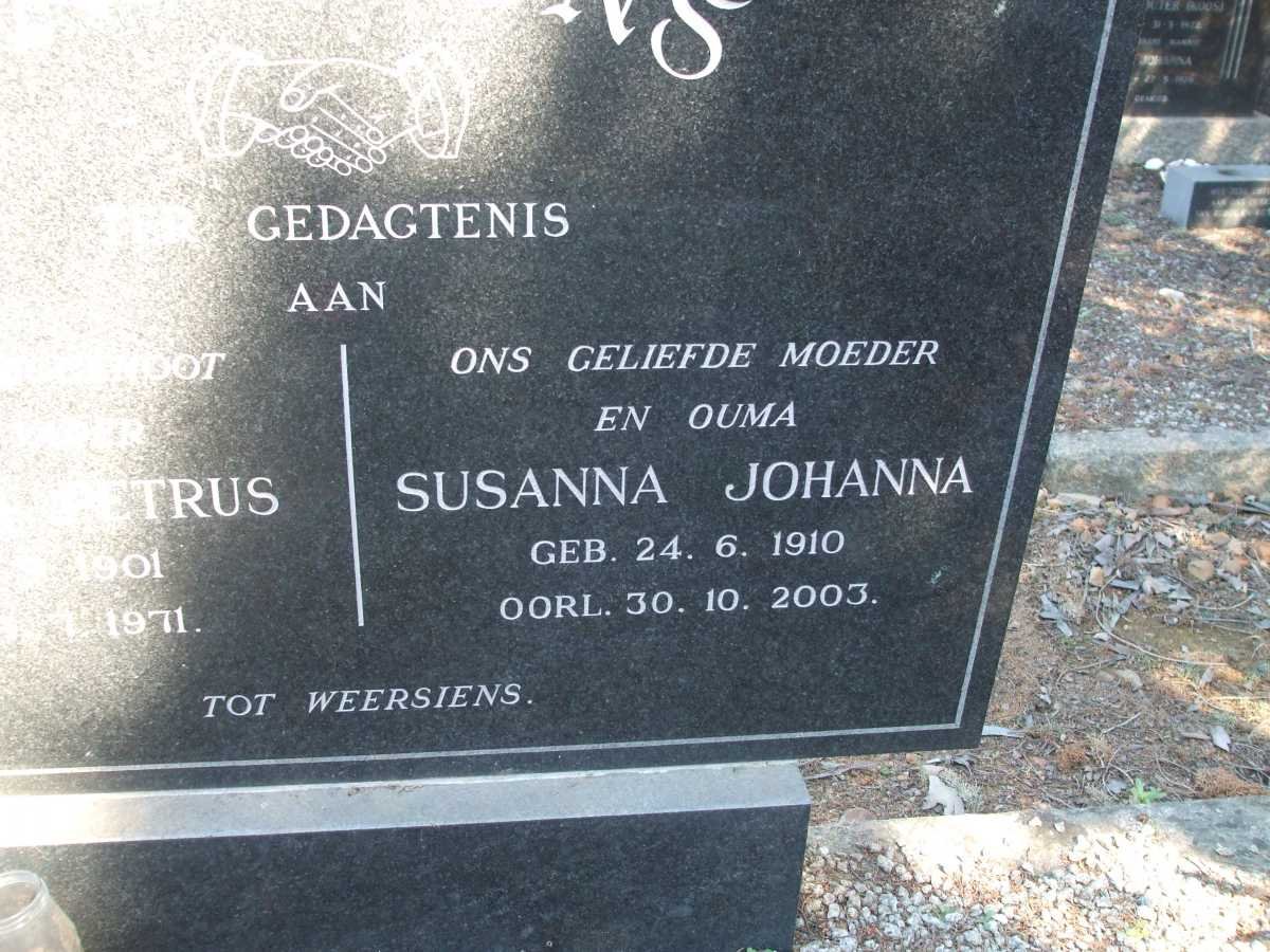 CARSTENS Johannes Petrus 1901-1971 &amp; Susanna Johanna 1910-2003