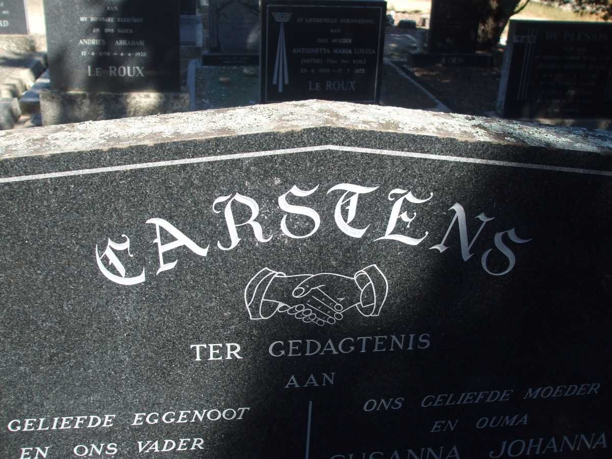 CARSTENS Johannes Petrus 1901-1971 &amp; Susanna Johanna 1910-2003