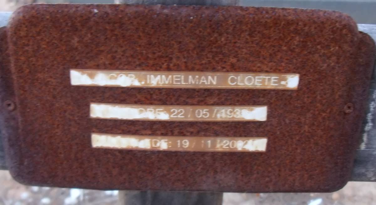 CLOETE Cor. Immelman 1932-2002