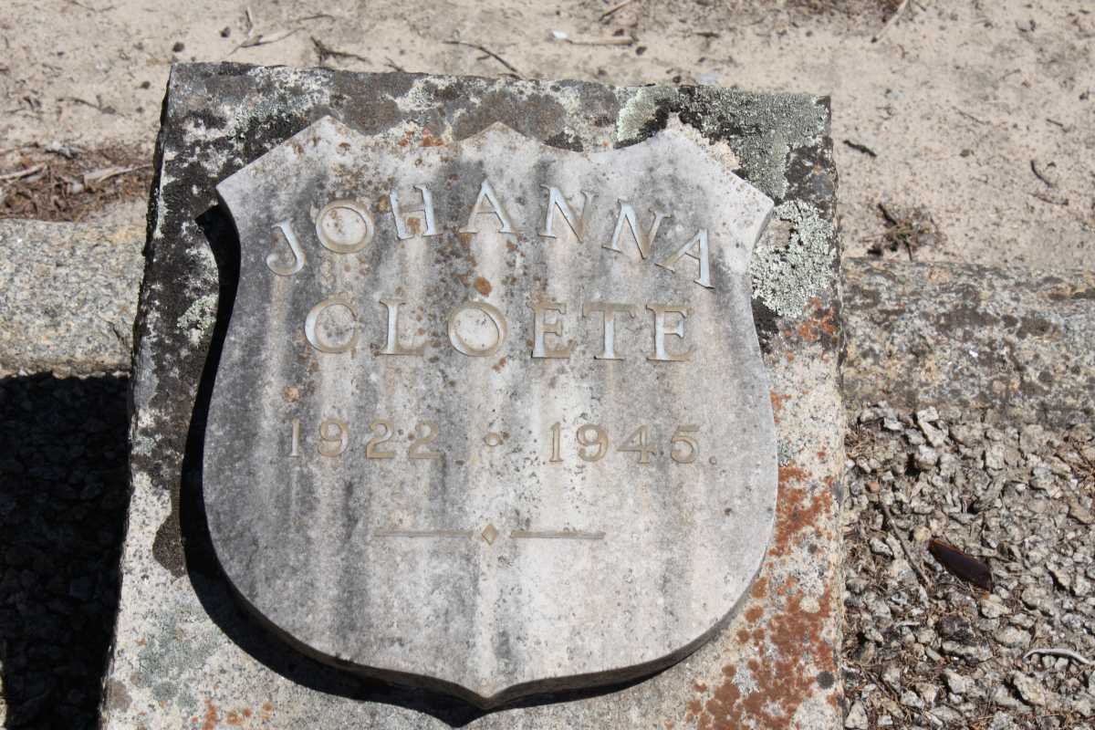 CLOETE Johanna 1922-1945