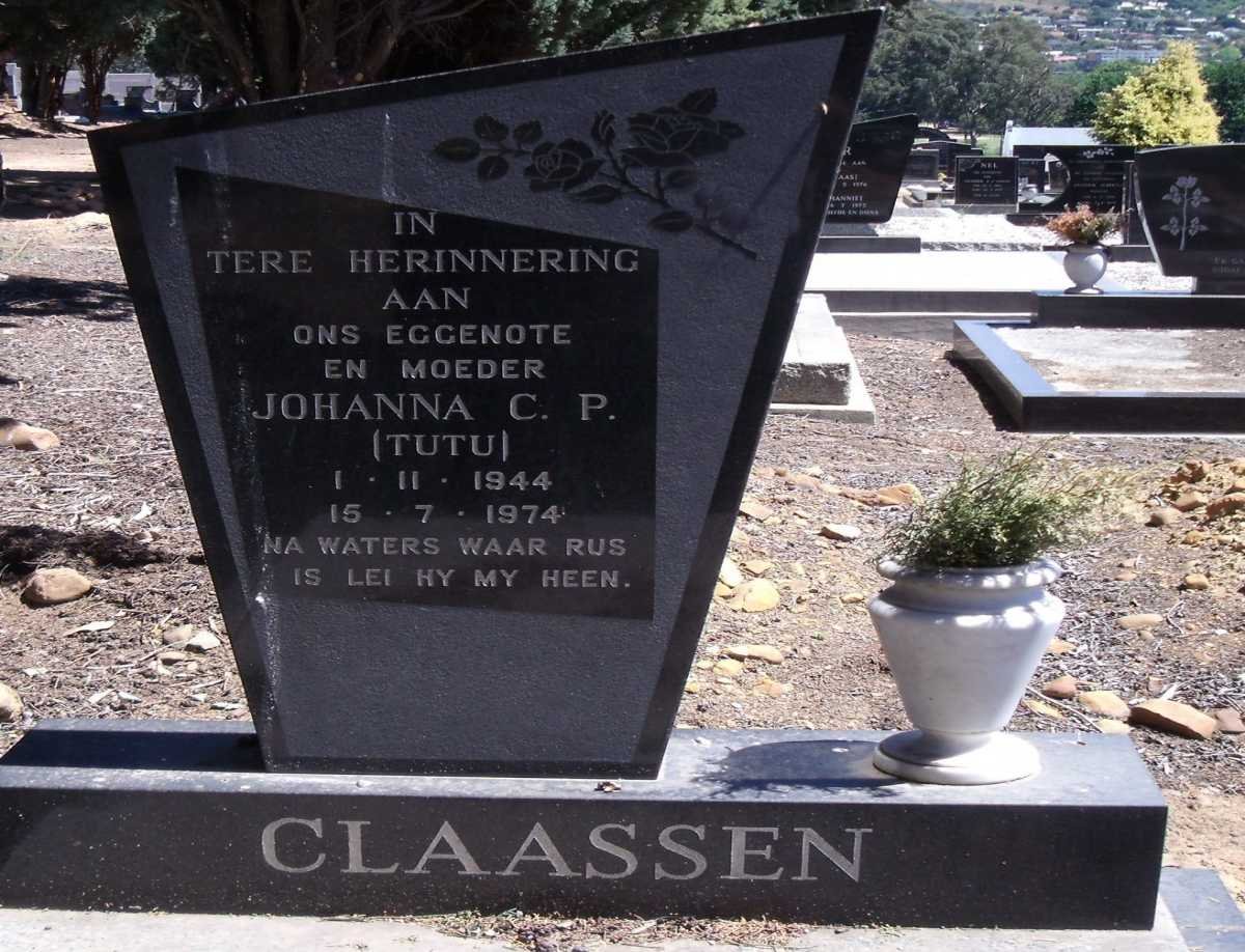CLAASSEN Johanna C.P. 1944-1974
