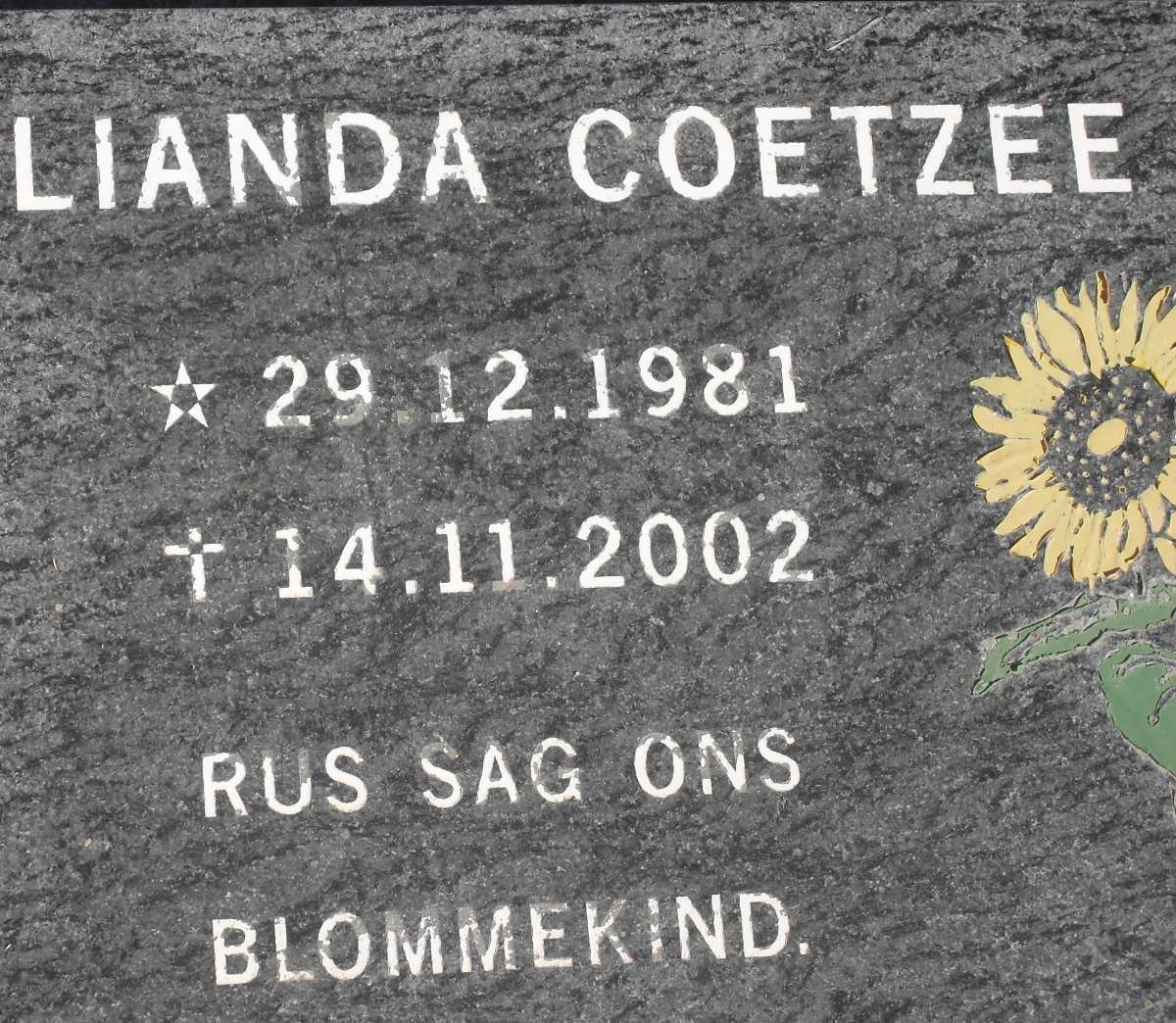 COETZEE Lianda 1981-2002