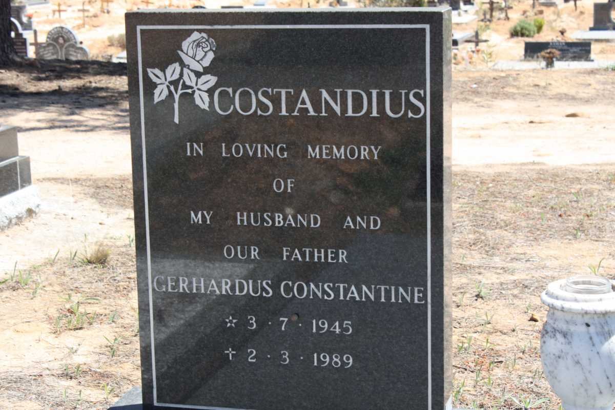COSTANDIUS Gerhardus Constantine 1945-1989