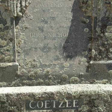 COETZEE Dirk Nicolaas 1900-1948