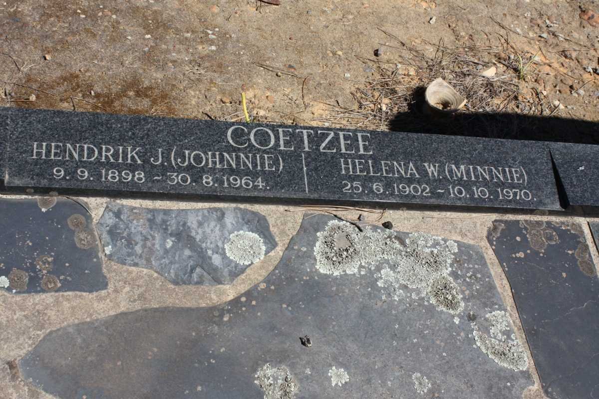 COETZEE Hendrik J. 1898-1964 &amp; Helena W. 1902-1970