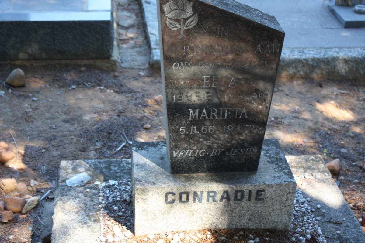 CONRADIE Ella 1965-1969 :: CONRADIE Marieta 1966-1971