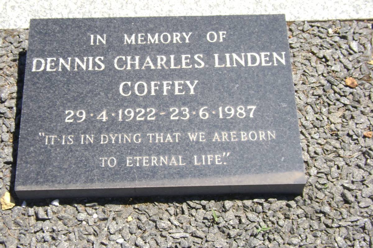 COFFEY Dennis Charles Linden 1922-1987