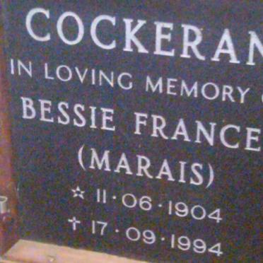 COCKERAN Bessie Frances nee MARIAS 1904-1994