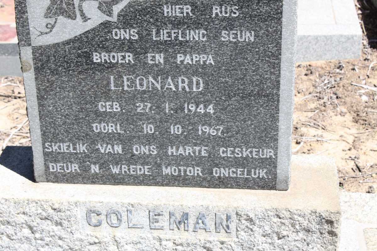 COLEMAN Leonard 1944-1967