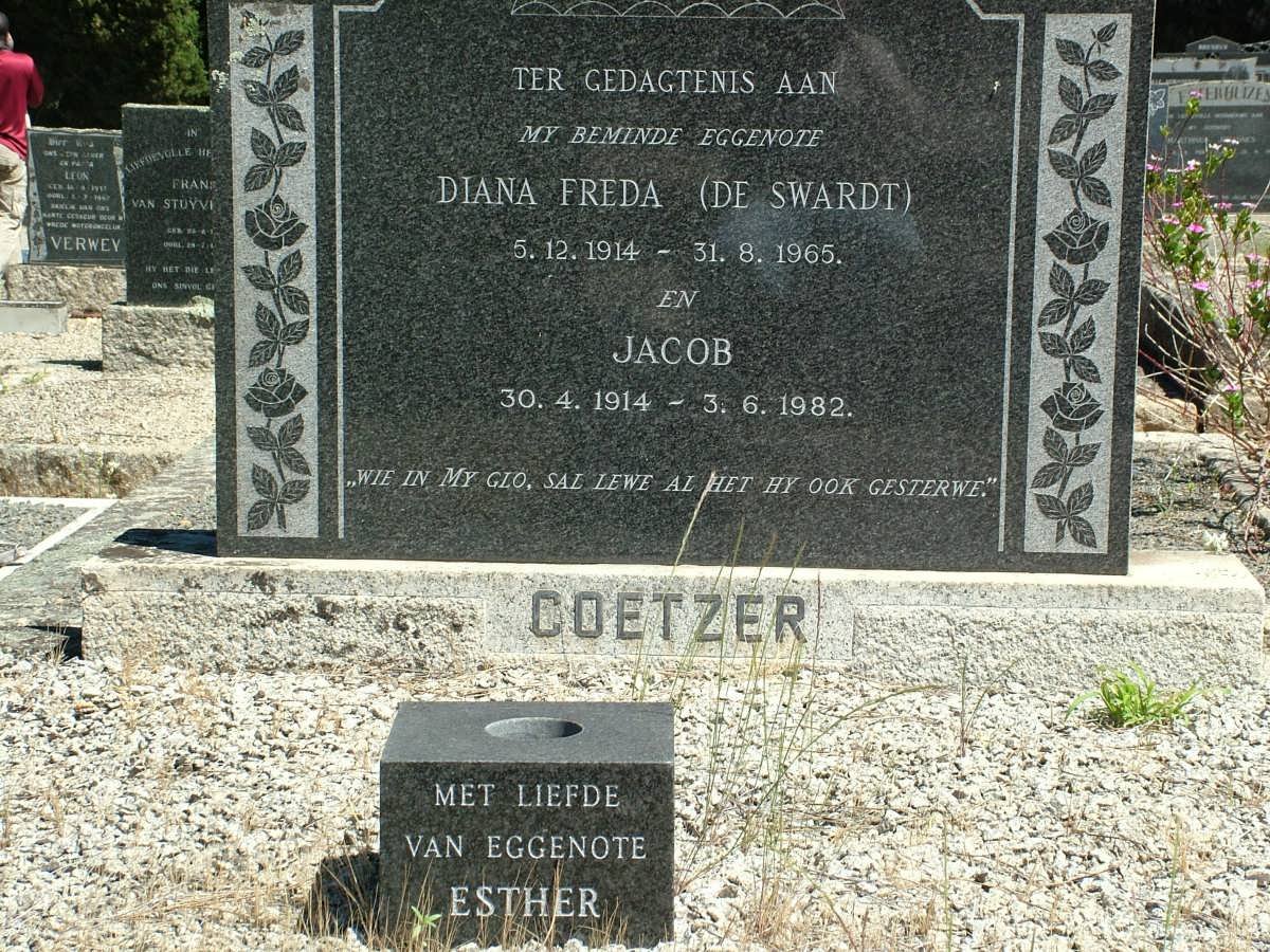 COETZER Jacob 1914-1982 &amp; Diana Freda DE SWARDT 1914-1965