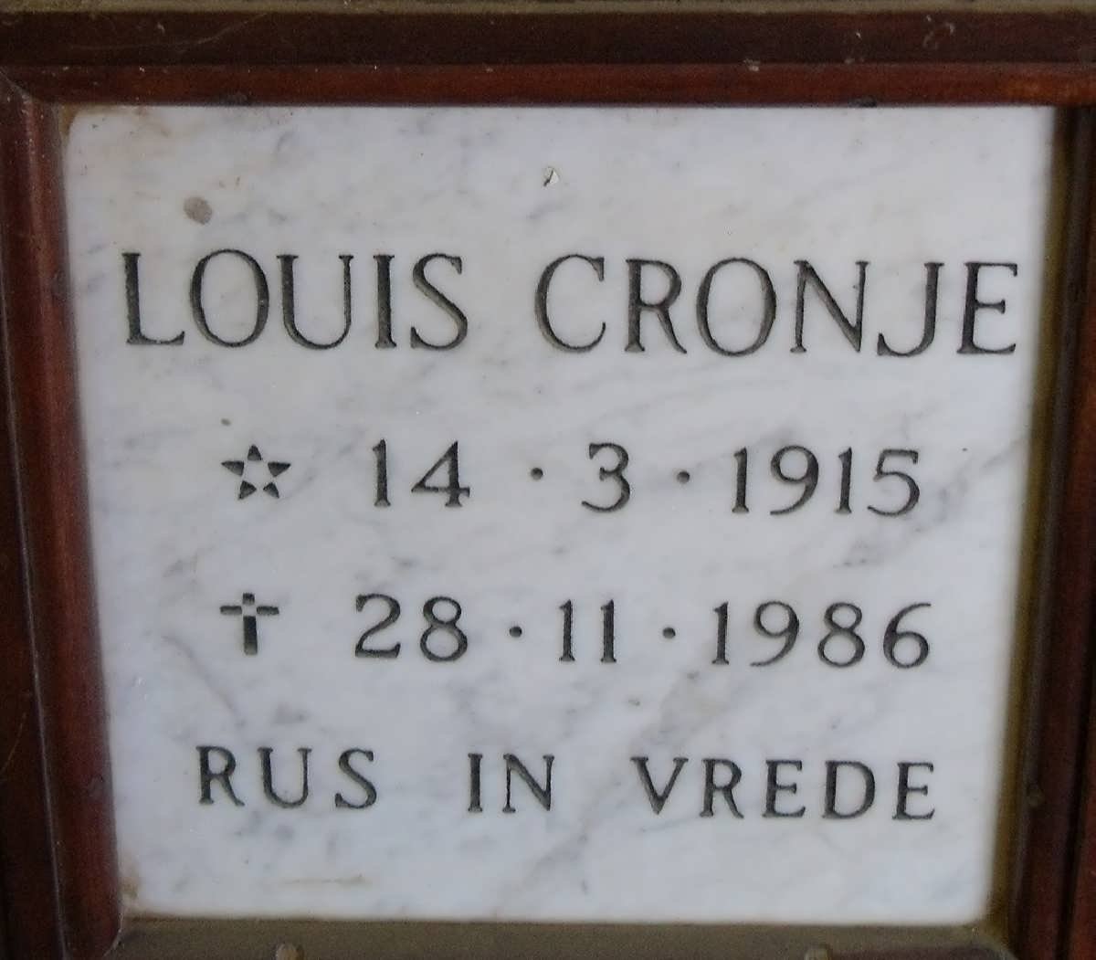 CRONJE Louis 1915-1986