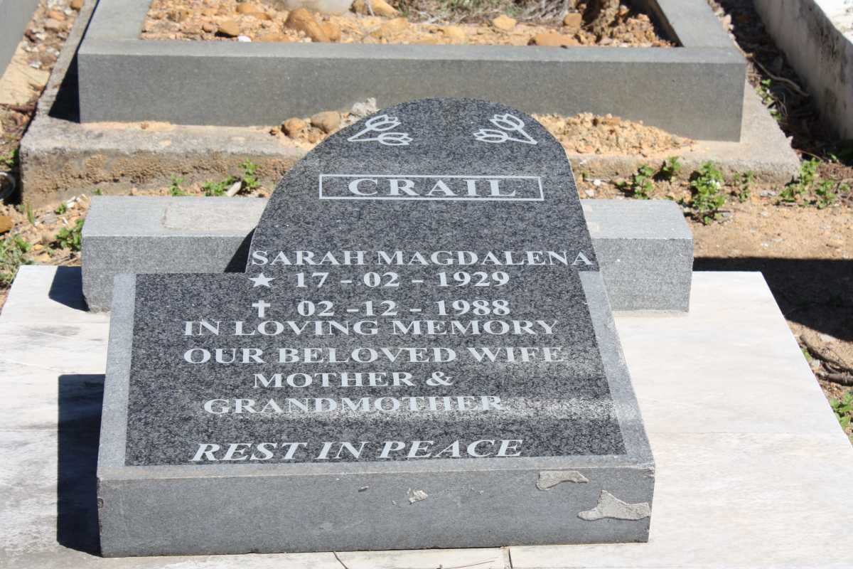 CRAIL Sarah Magdalena 1929-1988