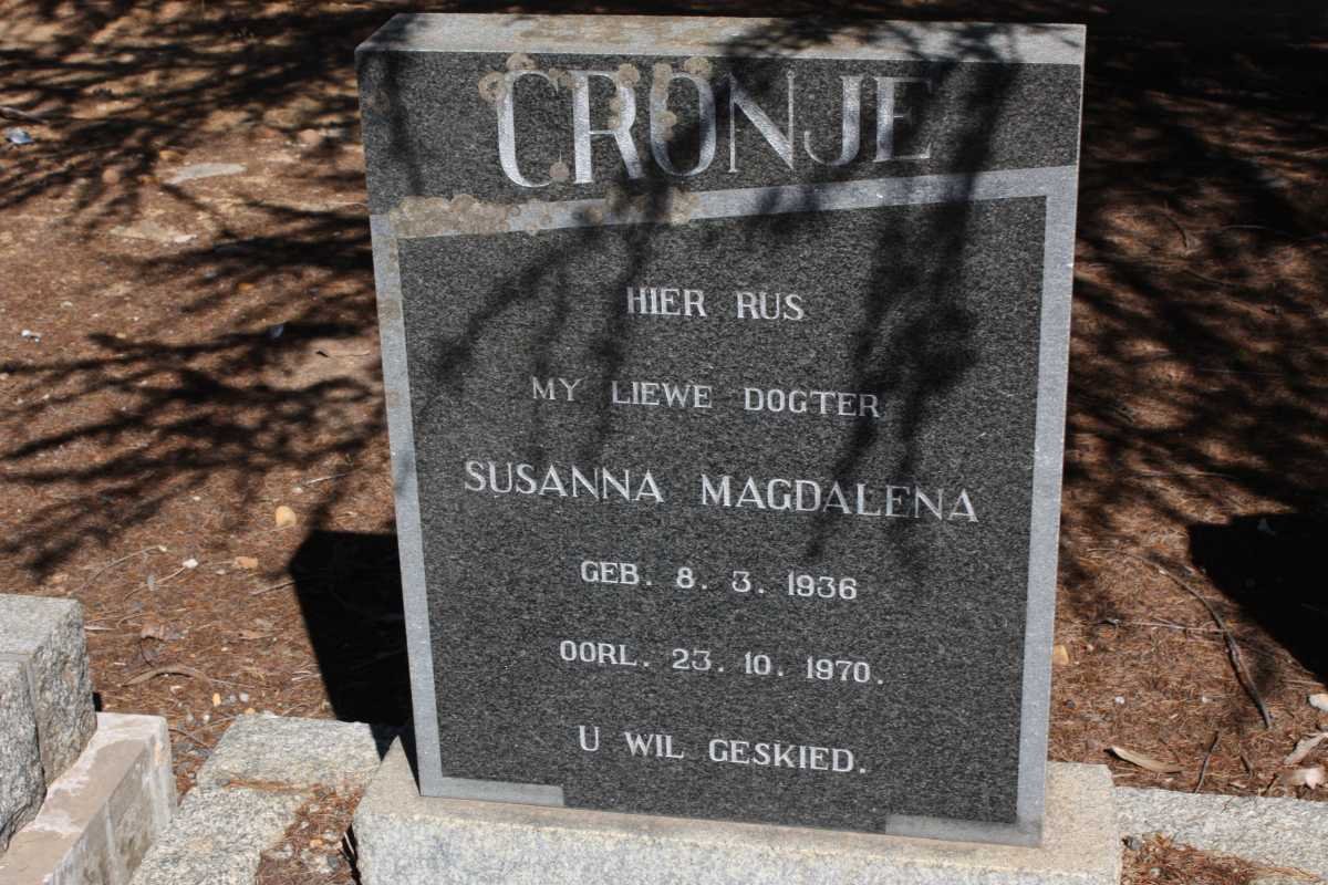 CRONJE Susanna Magdalena 1936-1970